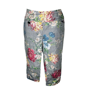 Lisette L Montreal Floral & Plaid Patterned Cropped Pants